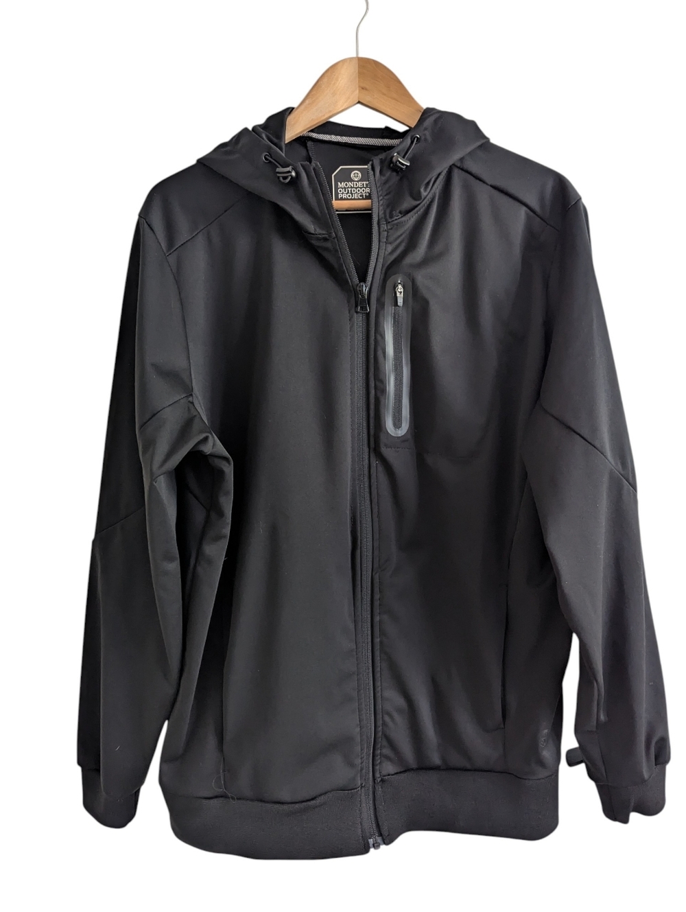 MONDETTA Outdoor Project Women's Black Hooded Softshell Jacket - Large